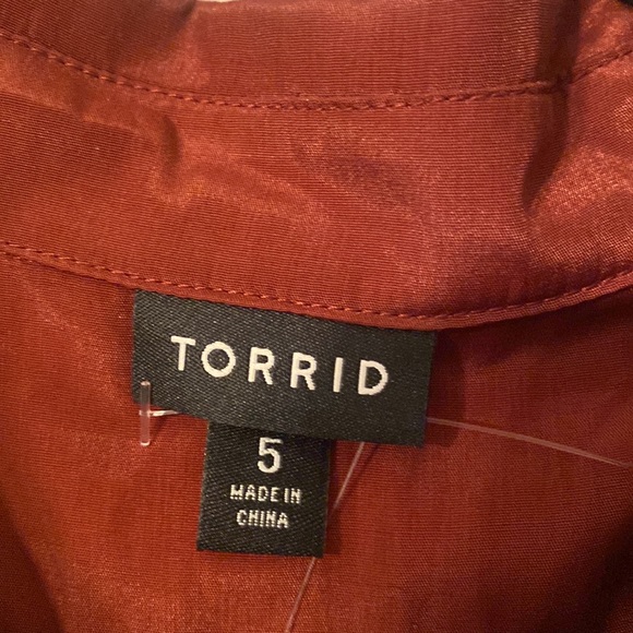 TORRID Babydoll POPLIN BUTTON-FRONT SHIRT Size 5X - Picture 6 of 8